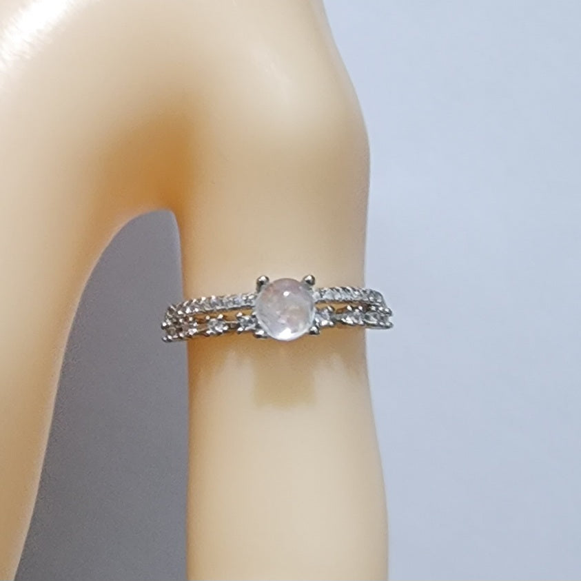 Natural Blue Moonlight Icy Texture Ring