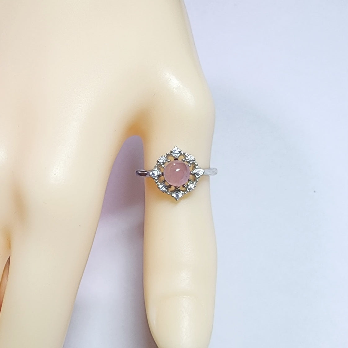 Natural Madagascar Pink Crystal Ring