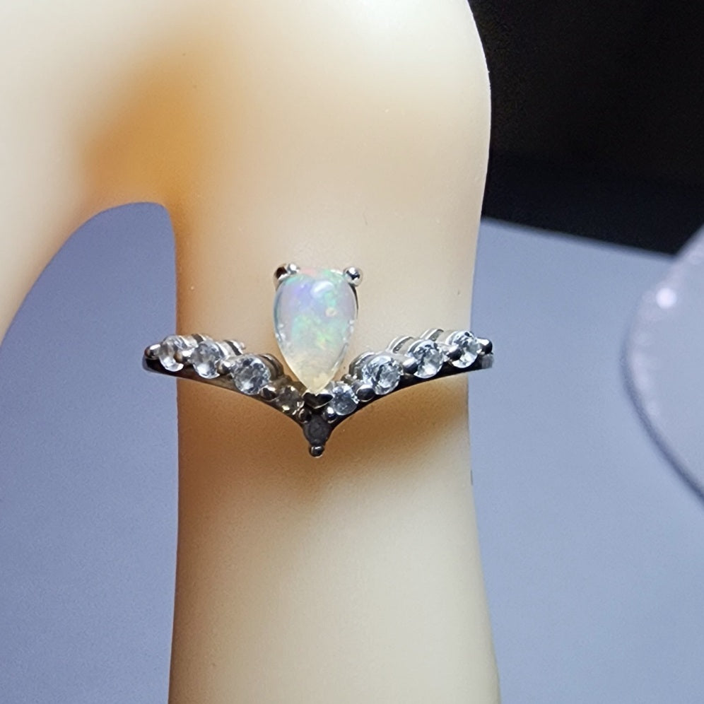 Natural Opal Sterling Silver Ring
