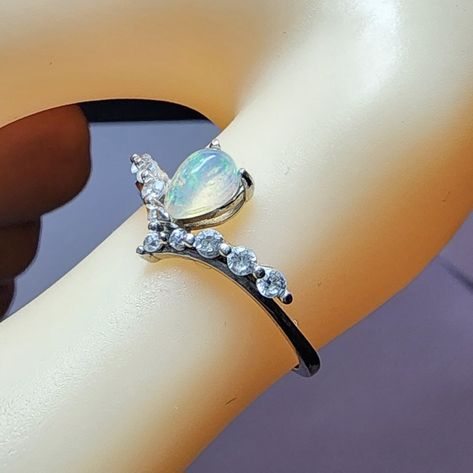 Natural Opal Sterling Silver Ring
