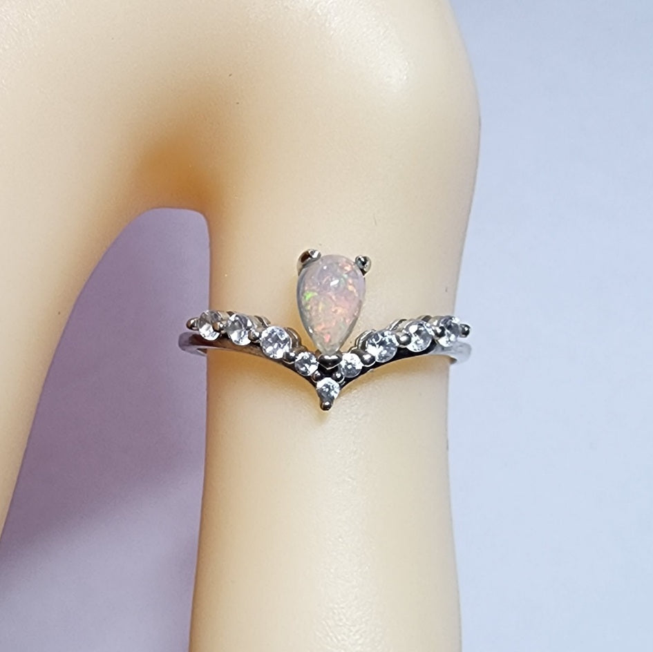Natural Opal Sterling Silver Ring