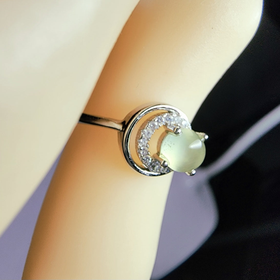 Natural Precious Stone Sterling Silver Ring