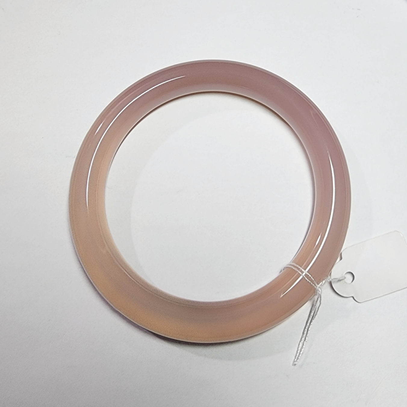 59mm Natural Icy & Creamy Texture Agate Chalcedony Bracelet
